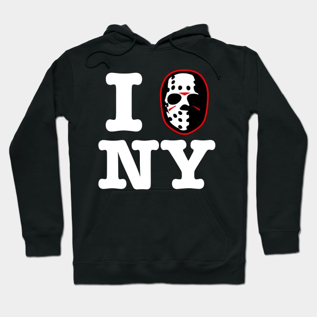 I Hockey Mask New York! Hoodie by GodsBurden